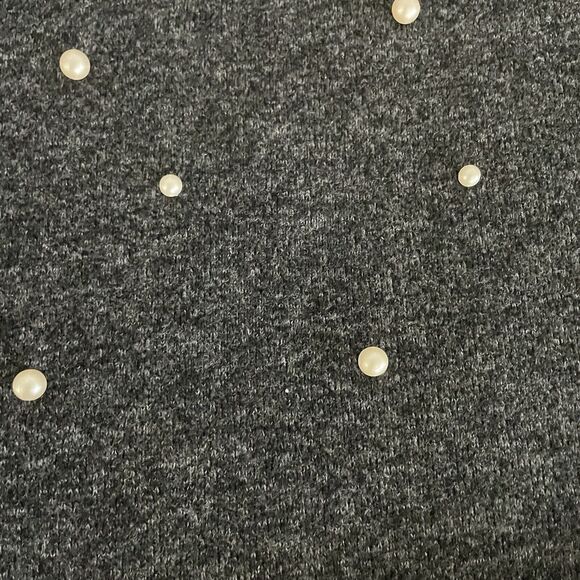 ZARA Pearl Buttery Soft Touch Sweater Charcoal Grey Oversized 3/4 Sleeves SZ S - Picture 12 of 12